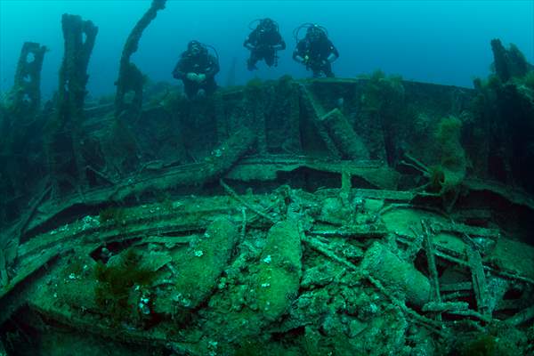 Shipwreck of Royal Navy's HMS Majestic in Gallipoli