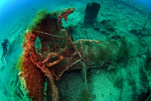 Shipwreck of Royal Navy's HMS Majestic in Gallipoli