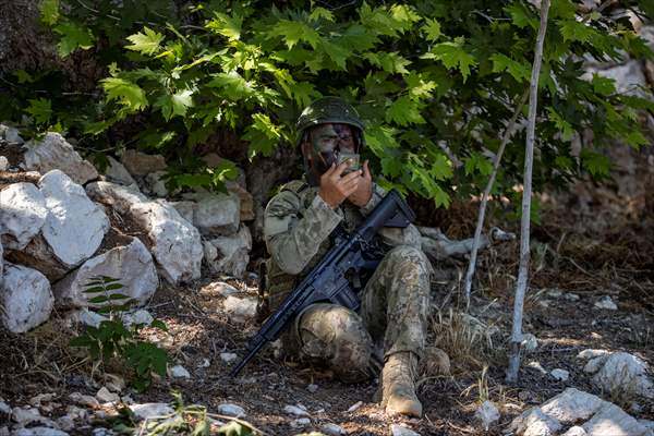 Military training of Turkish commandos in Turkiye's Isparta