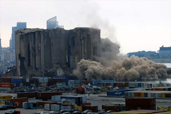 New collapse of grain silo in Beirut Port