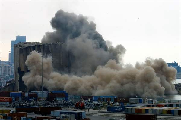 New collapse of grain silo in Beirut Port