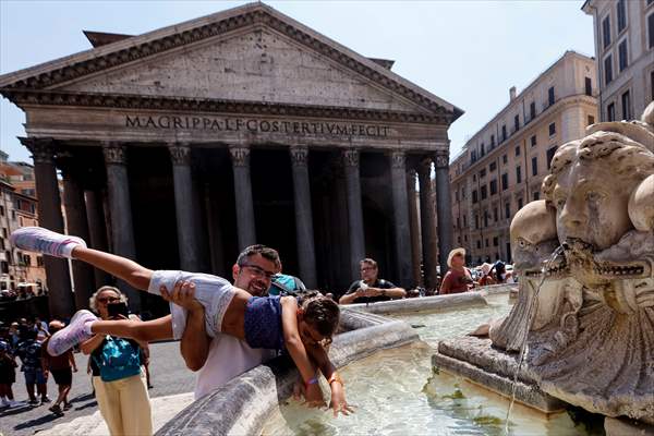 Hot weather in Italy