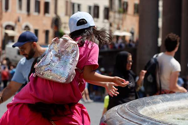 Hot weather in Italy