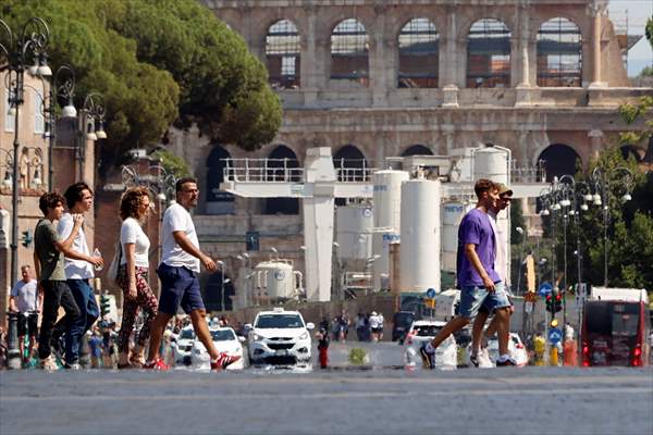 Hot weather in Italy