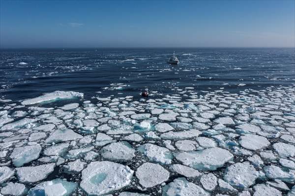 Climate Change melts ice and glaciers in Arctic