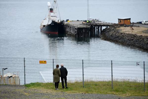 Whaling station in the village of Midsandur, Iceland