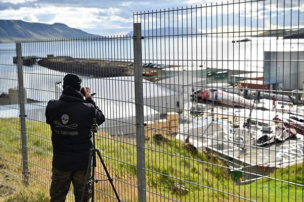 Whaling station in the village of Midsandur, Iceland