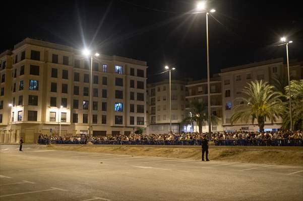 "Night of Alborada” fireworks in Elche