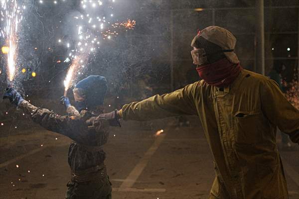 "Night of Alborada” fireworks in Elche