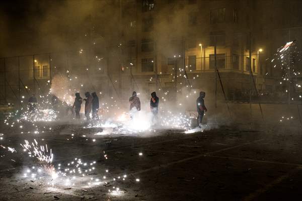 "Night of Alborada” fireworks in Elche