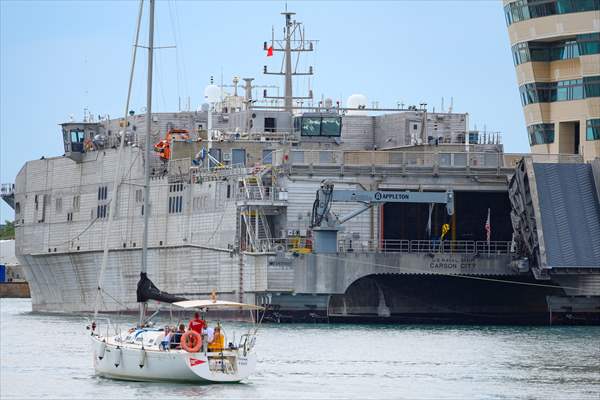 United States Navy's Military Sealift Command's Spearhead-class expeditionary fast transport USNS Carson City