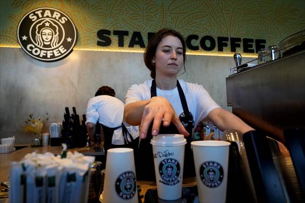 Former Starbucks coffee shops reopened as Stars Coffee in Russia