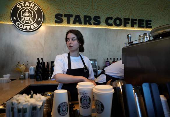 Former Starbucks coffee shops reopened as Stars Coffee in Russia