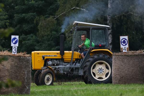 Farm Tractors Race In Poland