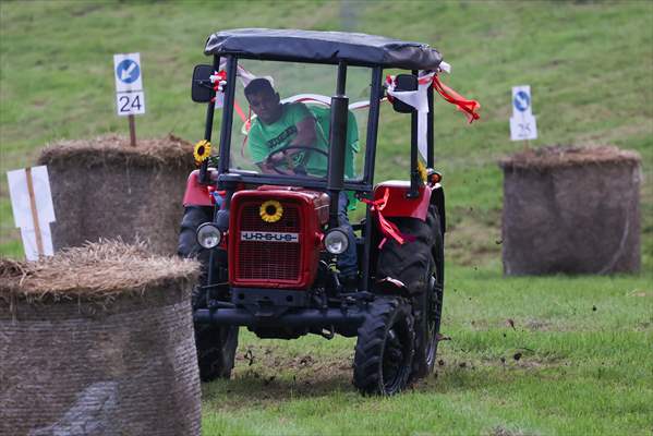 Farm Tractors Race In Poland