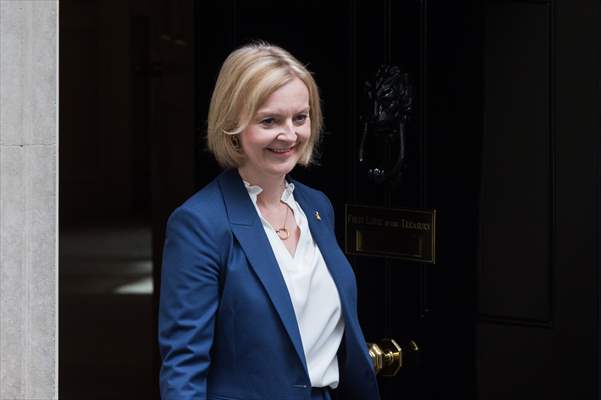 Liz Truss departs Downing Street for her first PMQs in London