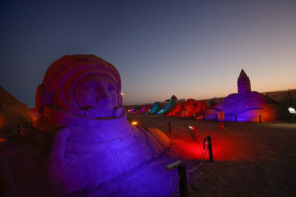 17th International Sand Sculpture Festival kicks off in Turkiye's Antalya