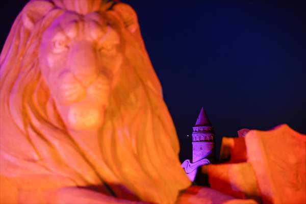 17th International Sand Sculpture Festival kicks off in Turkiye's Antalya