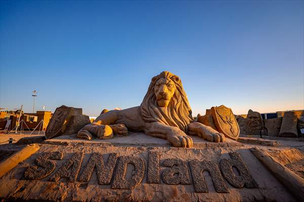 17th International Sand Sculpture Festival kicks off in Turkiye's Antalya