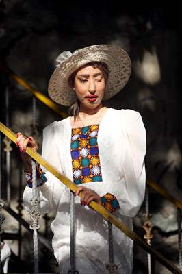 Acid attack victims model for Iranian fashion designer