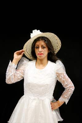 Acid attack victims model for Iranian fashion designer