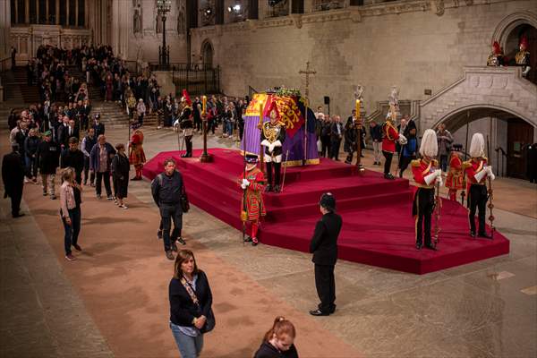 Queen Elizabeth II's lying-in-state in London Westminster Hall