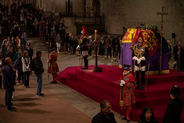 Queen Elizabeth II's lying-in-state in London Westminster Hall