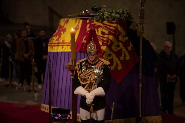 Queen Elizabeth II's lying-in-state in London Westminster Hall