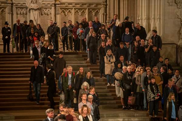 Queen Elizabeth II's lying-in-state in London Westminster Hall