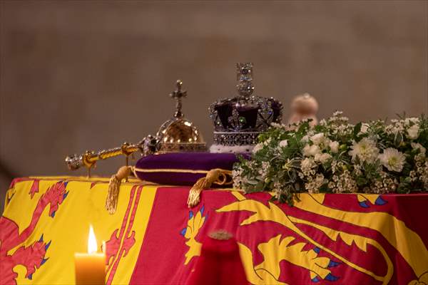 Queen Elizabeth II's lying-in-state in London Westminster Hall