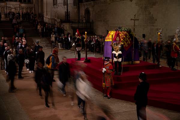 Queen Elizabeth II's lying-in-state in London Westminster Hall