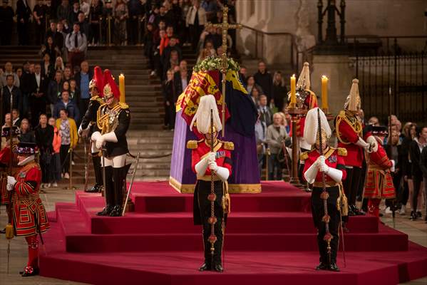 Queen Elizabeth II's lying-in-state in London Westminster Hall