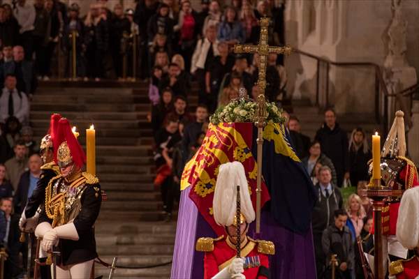 Queen Elizabeth II's lying-in-state in London Westminster Hall