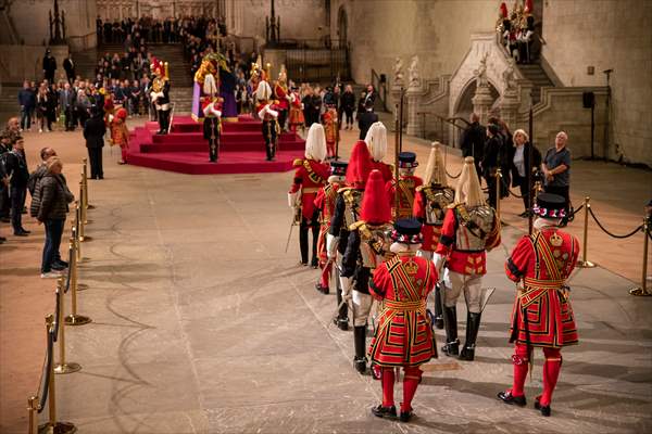 Queen Elizabeth II's lying-in-state in London Westminster Hall