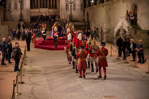 Queen Elizabeth II's lying-in-state in London Westminster Hall