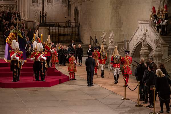 Queen Elizabeth II's lying-in-state in London Westminster Hall