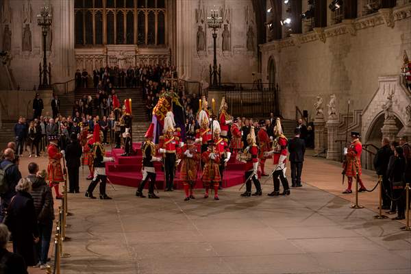 Queen Elizabeth II's lying-in-state in London Westminster Hall