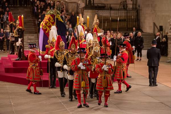 Queen Elizabeth II's lying-in-state in London Westminster Hall