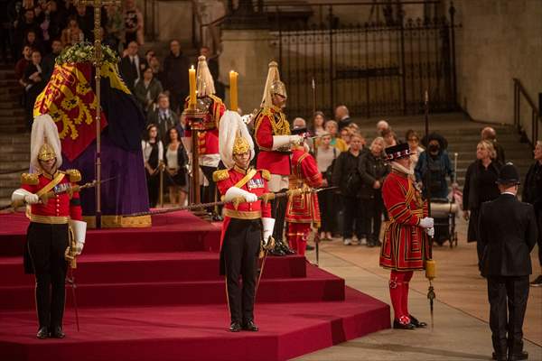 Queen Elizabeth II's lying-in-state in London Westminster Hall