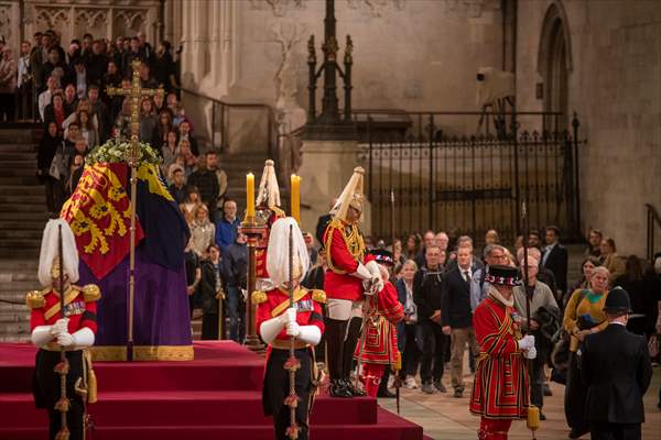 Queen Elizabeth II's lying-in-state in London Westminster Hall