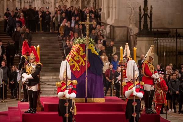 Queen Elizabeth II's lying-in-state in London Westminster Hall