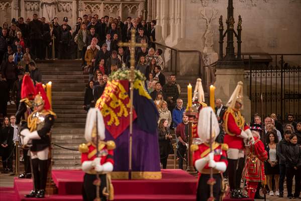 Queen Elizabeth II's lying-in-state in London Westminster Hall