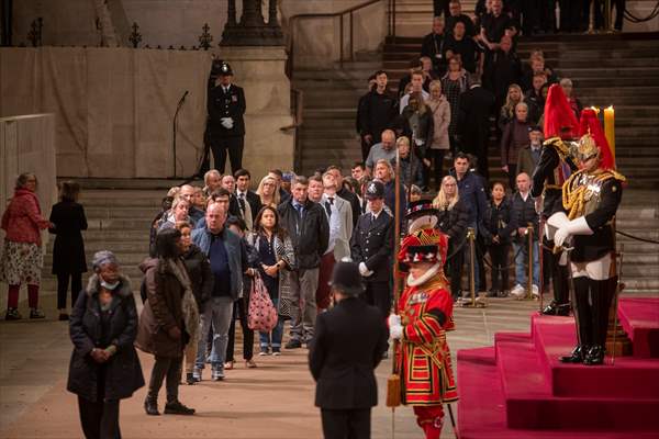 Queen Elizabeth II's lying-in-state in London Westminster Hall