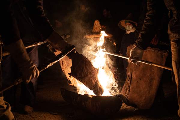 Residents of Mayorga celebrate El Vitor Festival in Spain