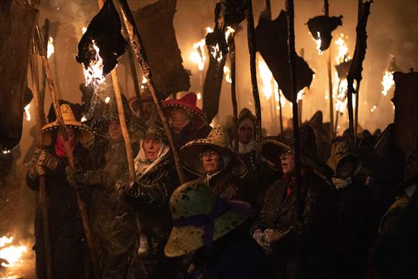 Residents of Mayorga celebrate El Vitor Festival in Spain