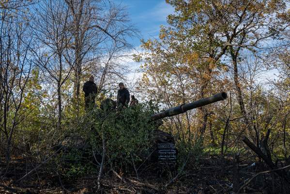 Ukrainian tank crew on the frontline in Bakhmut