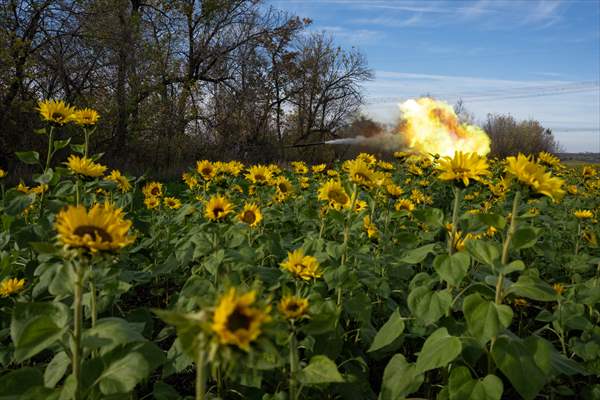 Ukrainian tank crew on the frontline in Bakhmut