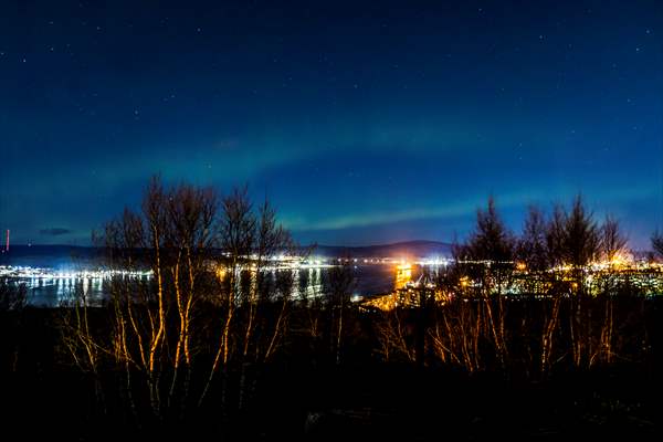 Northern lights in Russia's Murmansk