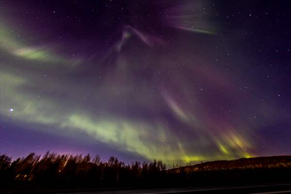 Northern lights in Russia's Murmansk