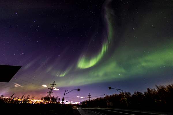 Northern lights in Russia's Murmansk